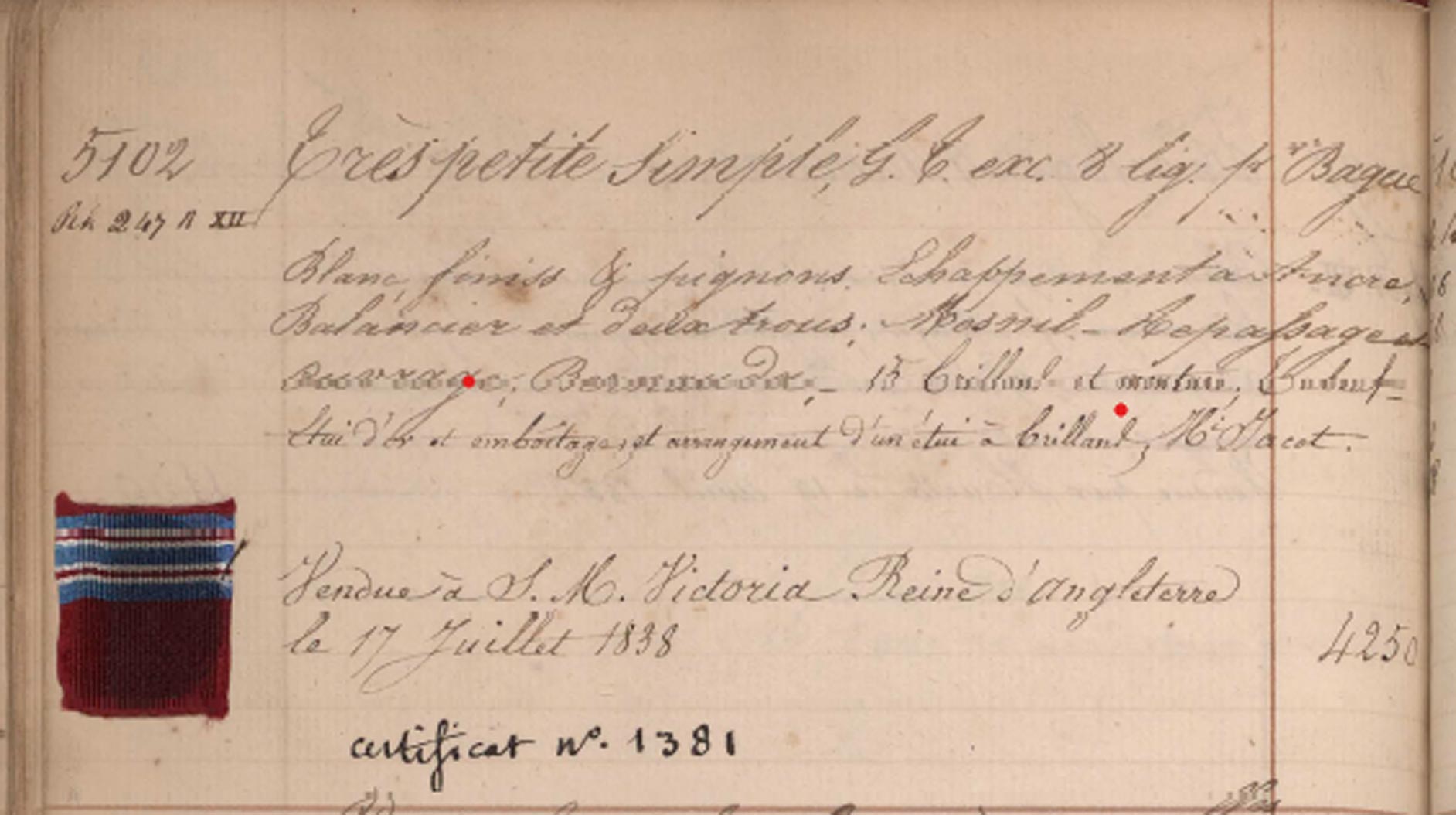 Montres Breguet Agreement with King George III